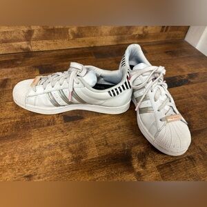 adidas White and Silver Women's Sneakers